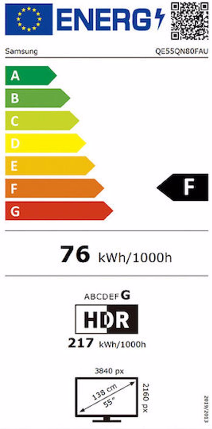 TV Samsung QE55QN80F 55'' Smart 4K Mini LED AI